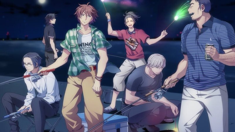 No Thank You!!! — Group of male characters standing together in a party scene — No Thank You game screenshot.